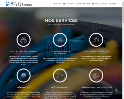 Copie d'écran du projet Karibou Informatique