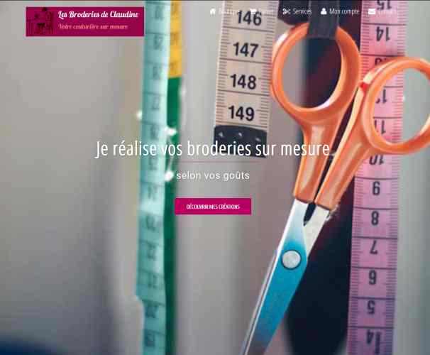Copie d'écran du projet LesBroderiesDeClaudine.fr