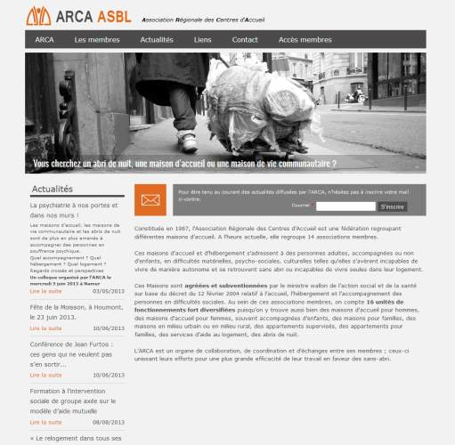 Copie d'écran du projet ARCA